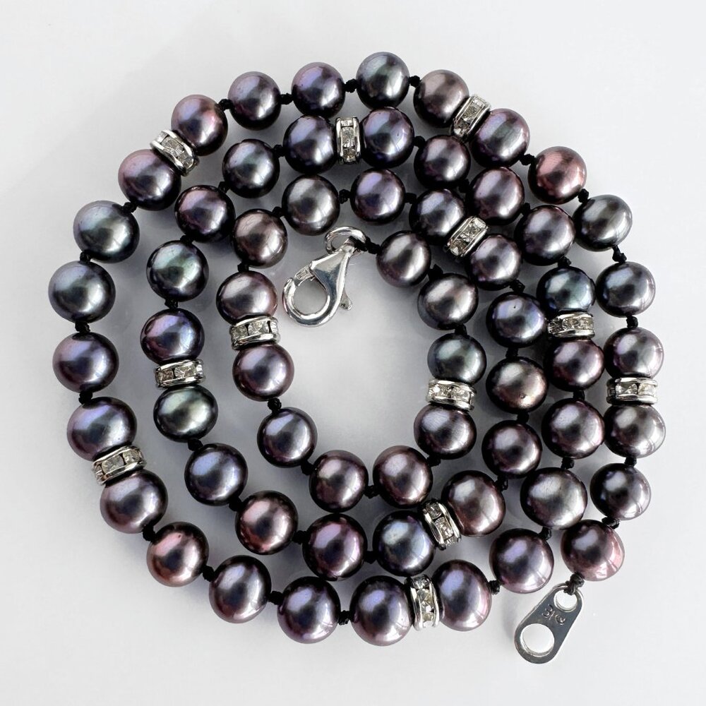 Peacock Black Freshwater Pearl Necklace